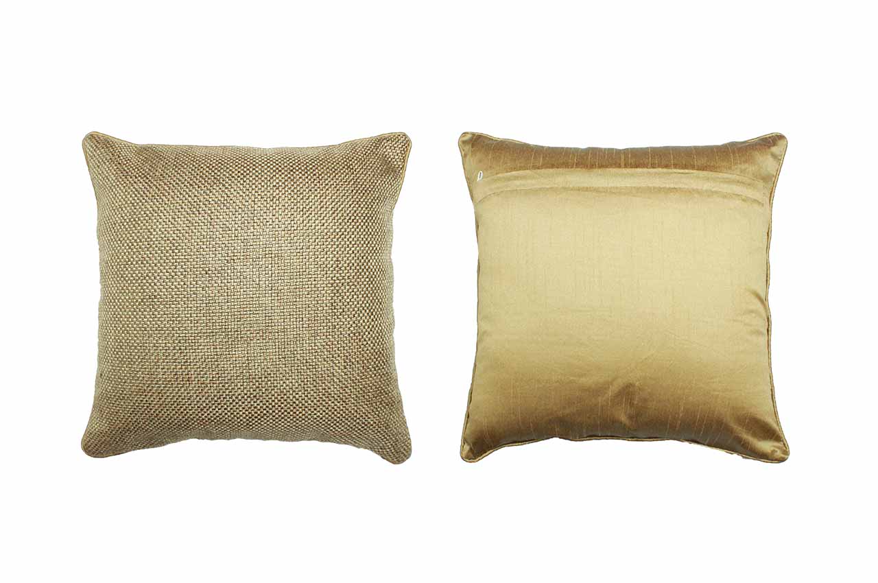 Rugged Jute Cushion Cover (16*16 Inches)  Set of 2 Pc